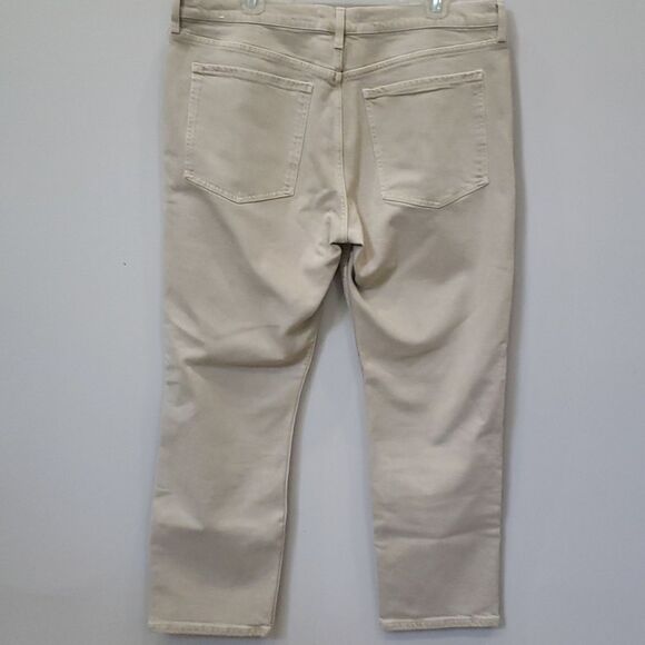 MNG Denim Jeans Women's sz 12 Mar Tan Sand Straight Fit - Picture 4 of 5